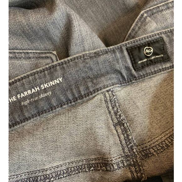 AG Adriano Goldschmied 30 x 25* The Farrah High Rise Skinny Jeans in Gray - Picture 3 of 9